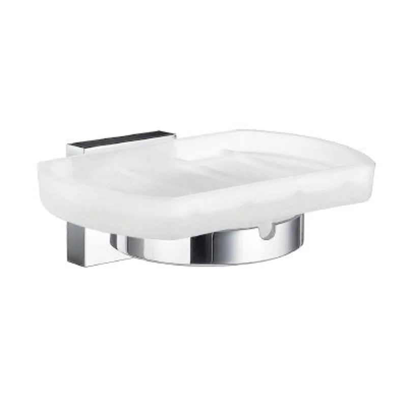 Smedbo - HOUSE Holder with Soap Dish Frosted Glass - RK342, RX342
