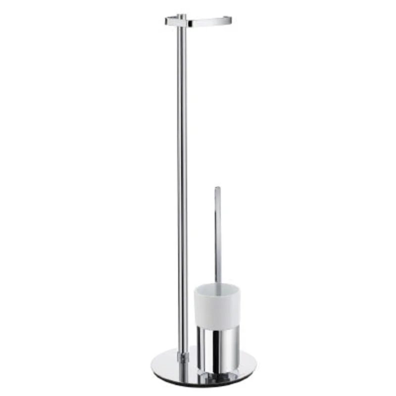 Smedbo - OUTLINE Toilet Roll Holder Free Standing / Toilet Brush incl. Container, FK312