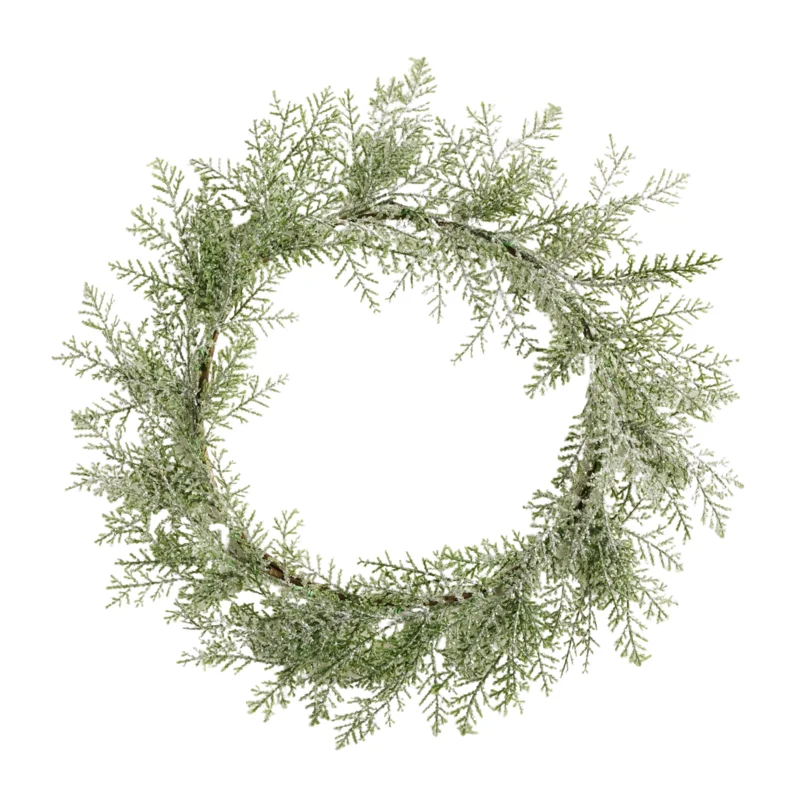 Snowy Wreath Charger, Set of 4