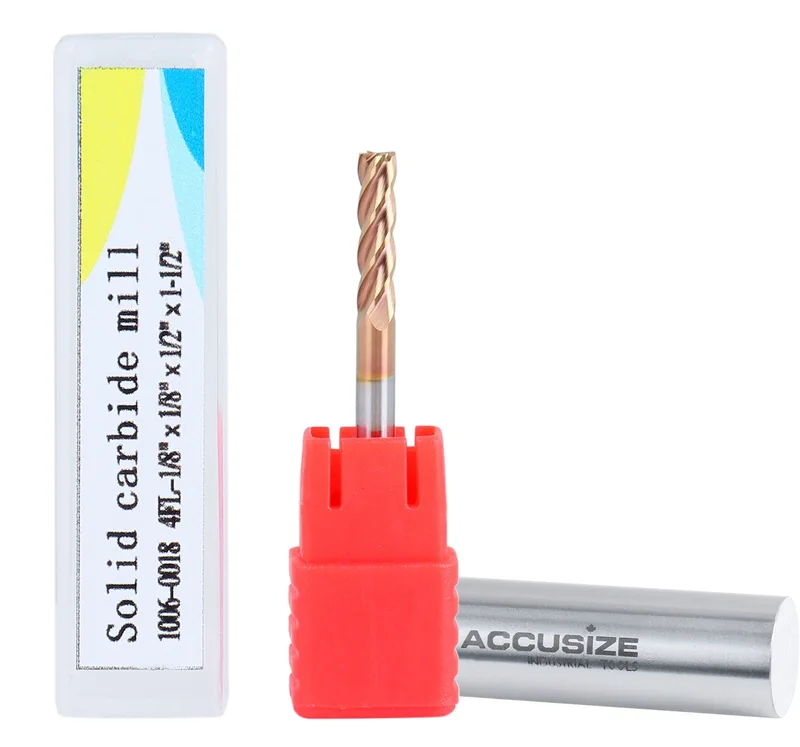 Solid Carbide End Mills, 2-Flute and 4-Flute