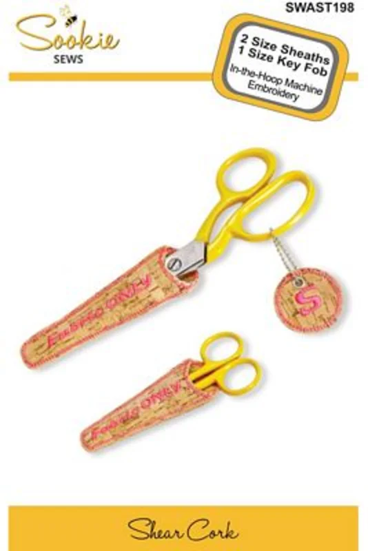 Sookie Sews: Shear Cork Sheaths and Monogram Key Fob Set Pattern