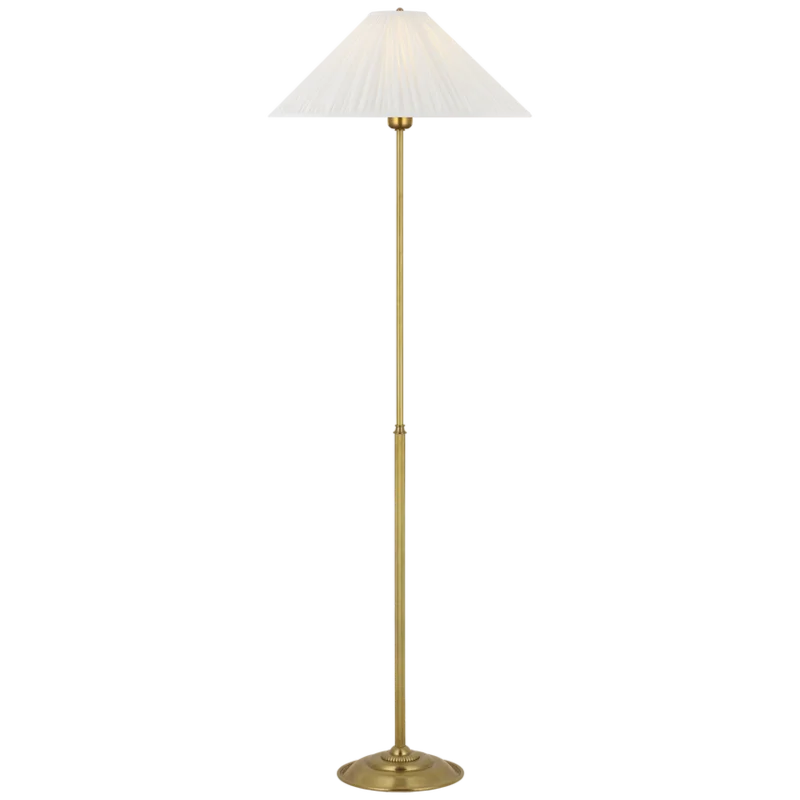 Soren 53" Floor Lamp, Hand Rubbed Antique Brass
