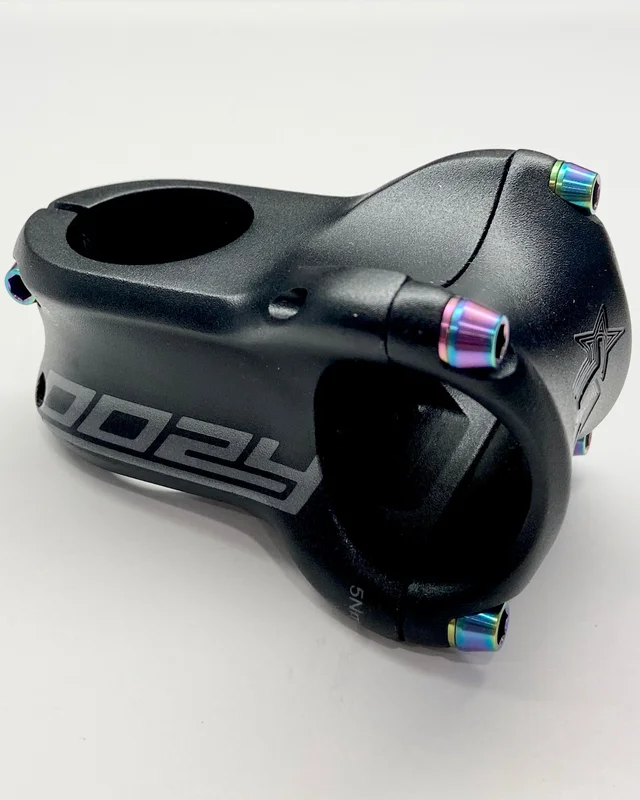 Spank Oozy Trail Stem Titanium Bolts - Tapered Heads Rainbow Oil Slick