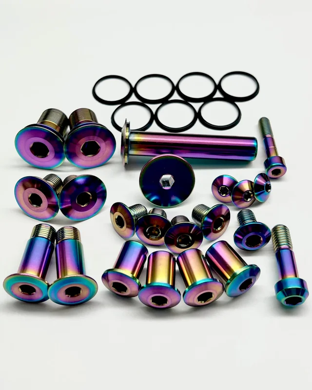 Specialized Enduro Frame Hardware Kit 2020+ - Titanium Rainbow Oil Slick