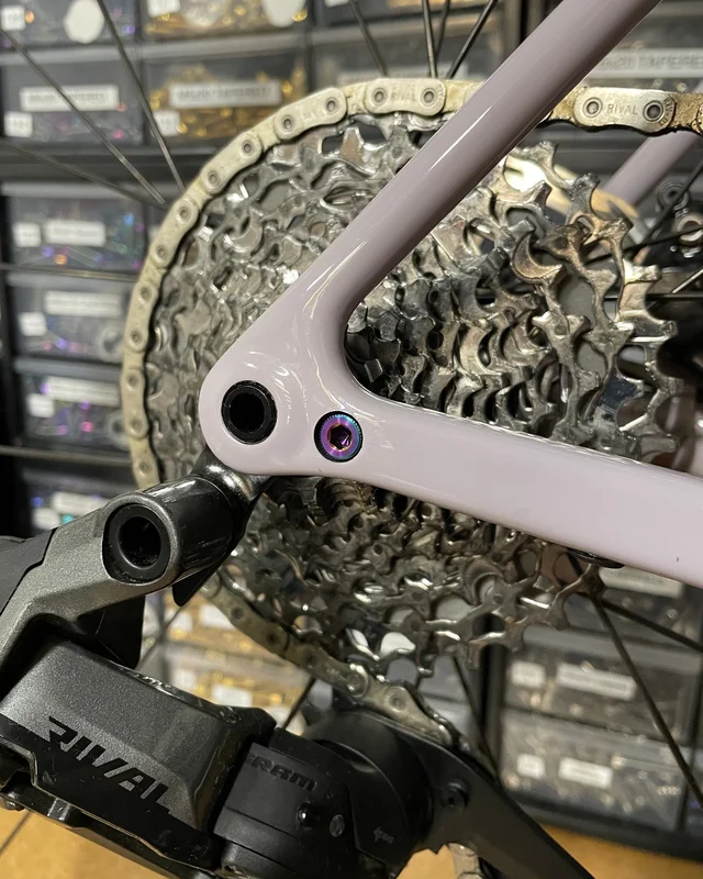 Specialized Road/Gravel Derailleur Hangar Bolt - Titanium Rainbow