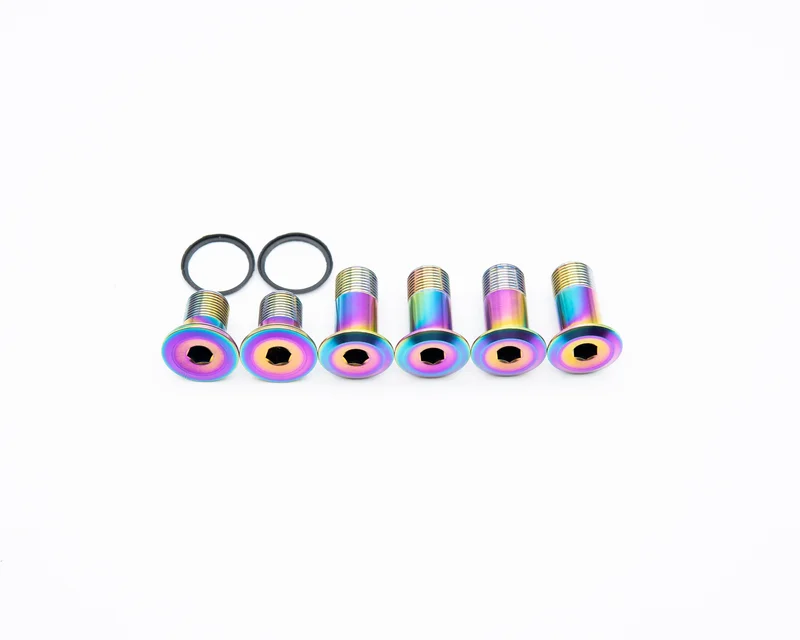 Specialized Stumpjumper Carbon Frame Linkage Hardware Kit 2021-2024 - Titanium Rainbow Oil Slick
