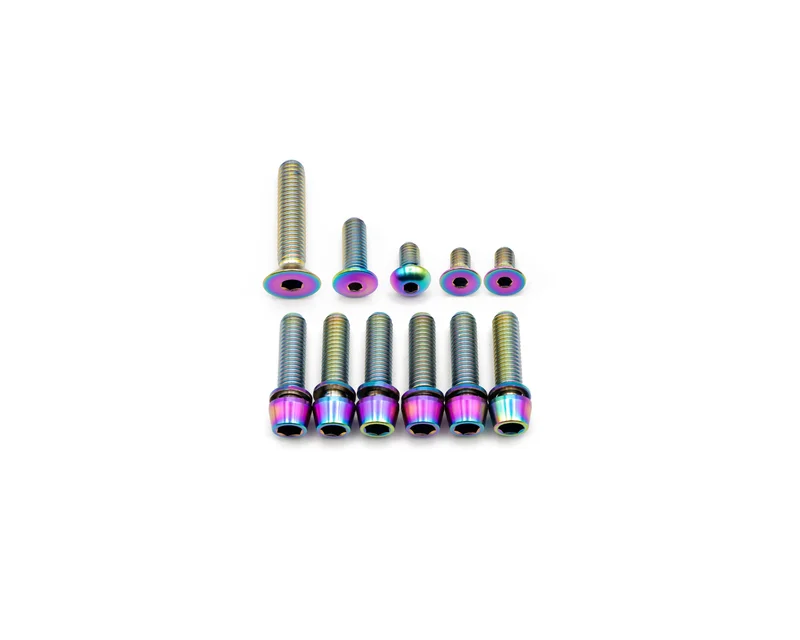 Specialized Tarmac SL7 Bar/Stem Bolt Kit - Titanium Rainbow Oil Slick