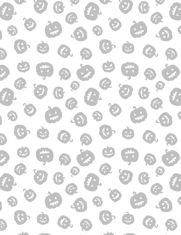 SPOOKY SPECTABLE: Pumpkin Toss-White/White (1/4 Yard)