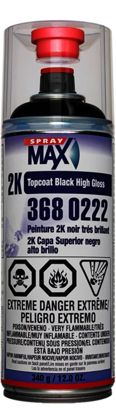 SprayMAX 2K Topcoat Black
