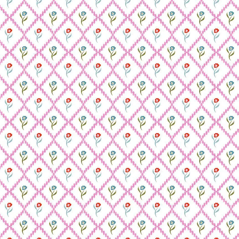 SPRINGTIME IN PARIS: Botanical-White (1/4 Yard)