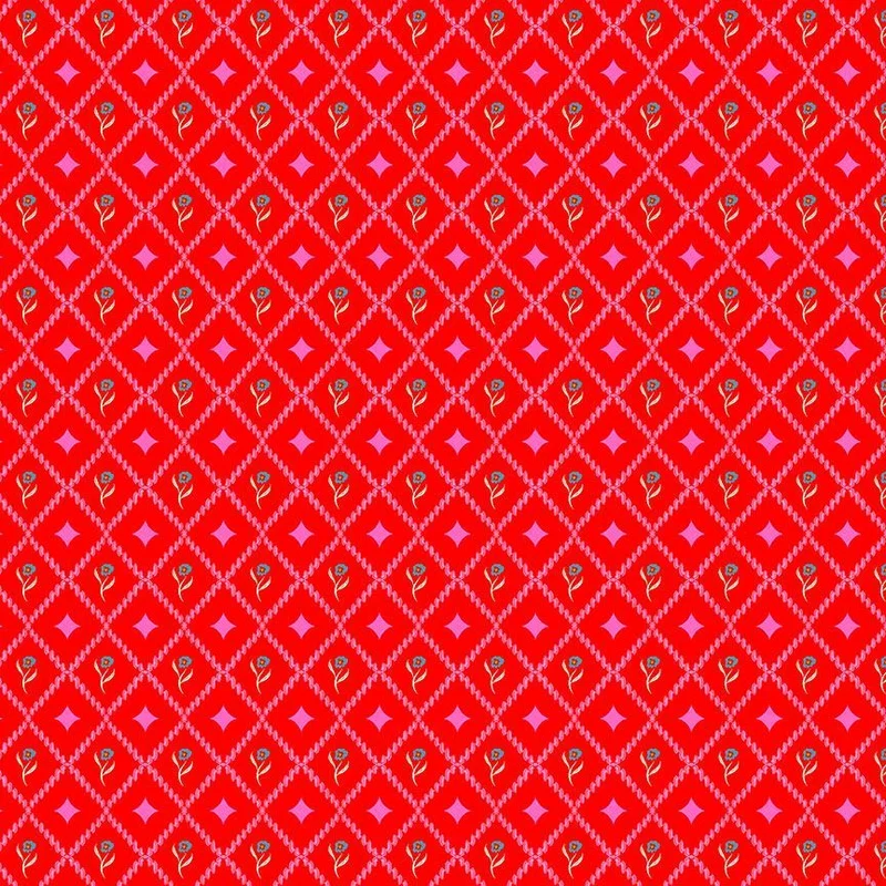 SPRINGTIME IN PARIS: Les Fleurs-Rose (1/4 Yard)