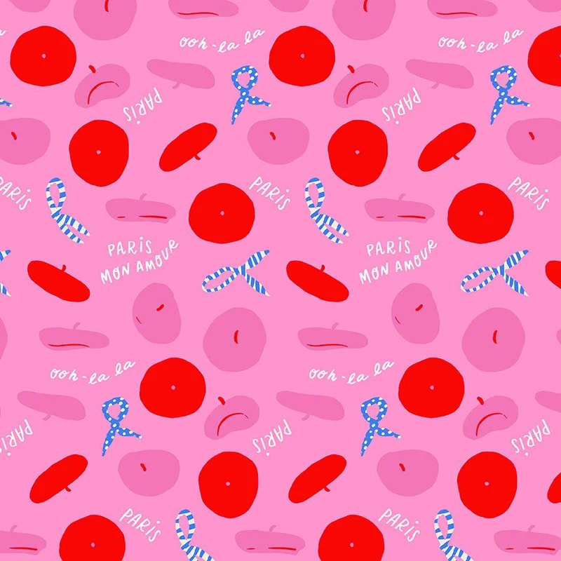 SPRINGTIME IN PARIS: Ooh La La-Aurora (1/4 Yard)