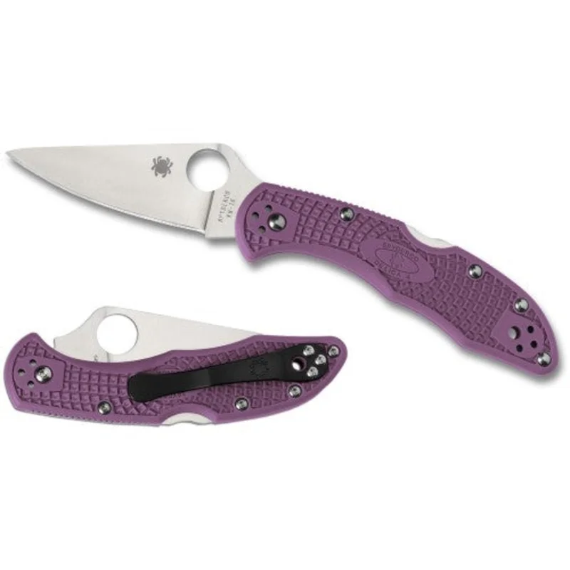 Spyderco C11FPPR Delica Flat Ground Purple