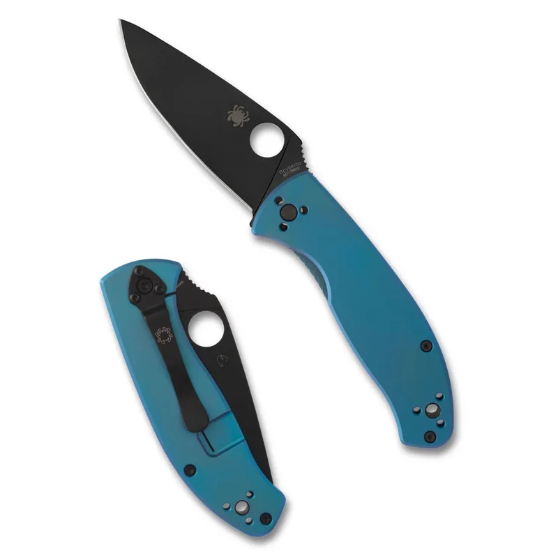 Spyderco C122TIBLBKP - Tenacious R.I.L. Blue Titanium