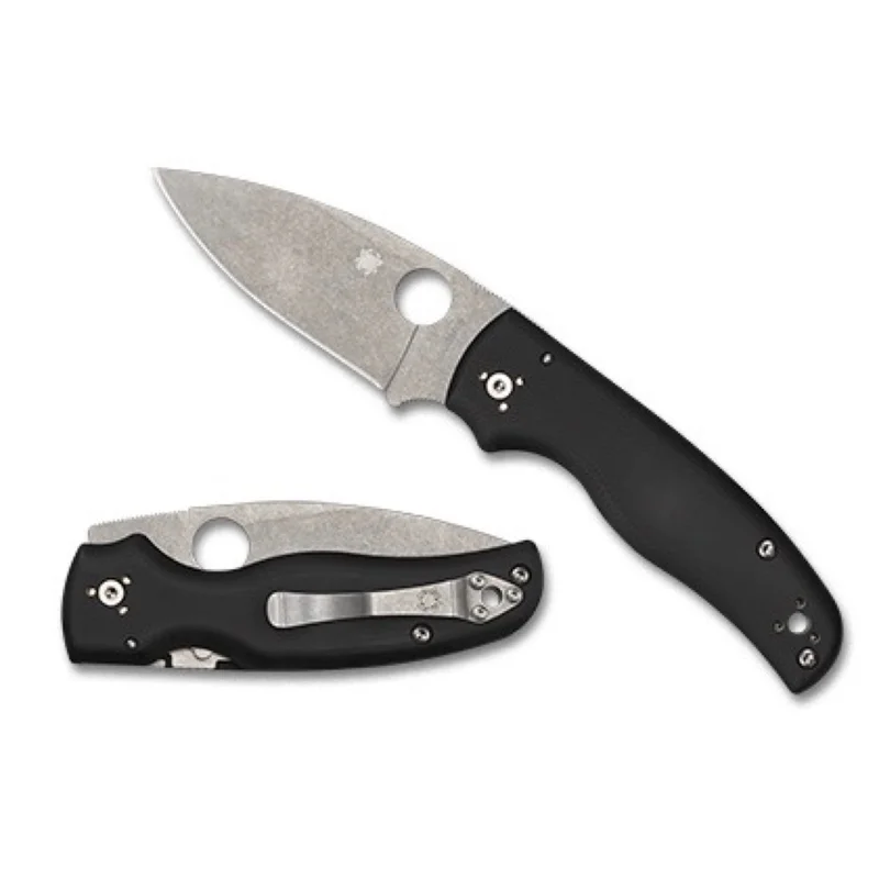 Spyderco C229GP - Shaman Black G10 Plainedge
