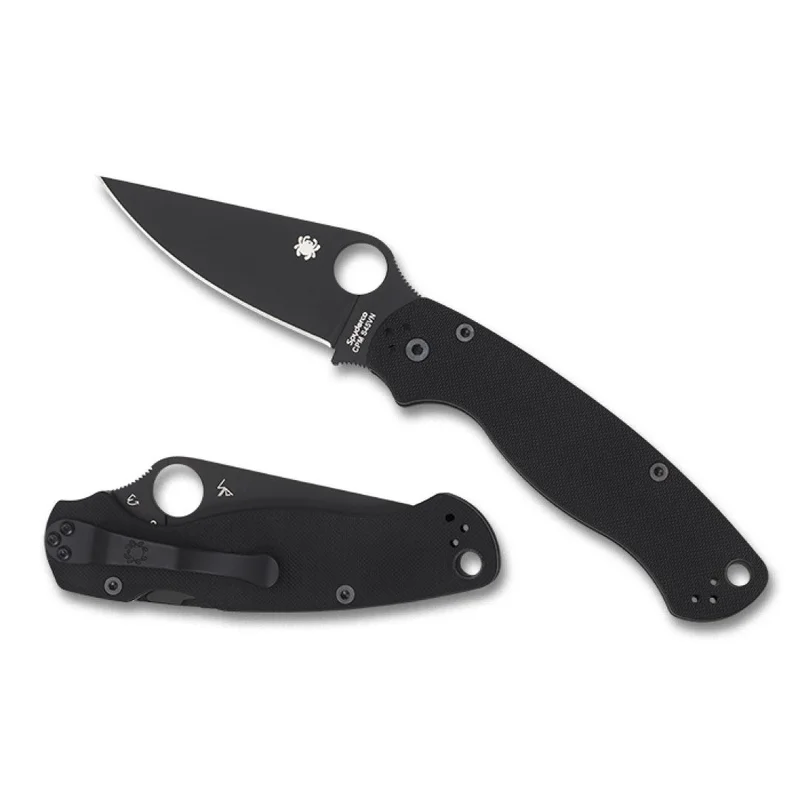 Spyderco C81GPBK2 - Paramilitary 2 Black G10 Black Plainedge