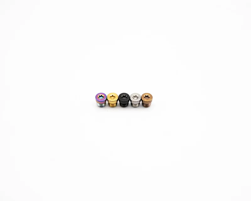 SRAM Brake Bleed Port Bolt Titanium - Single Bolt Rainbow Oil Slick
