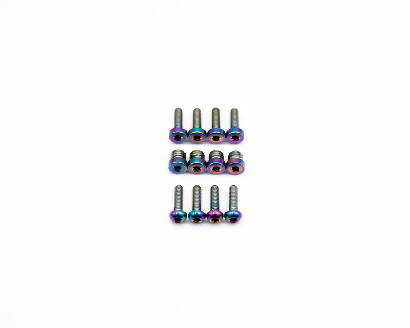 SRAM Brake Lever and Bleed Port Bolts Titanium Rainbow Oil Slick