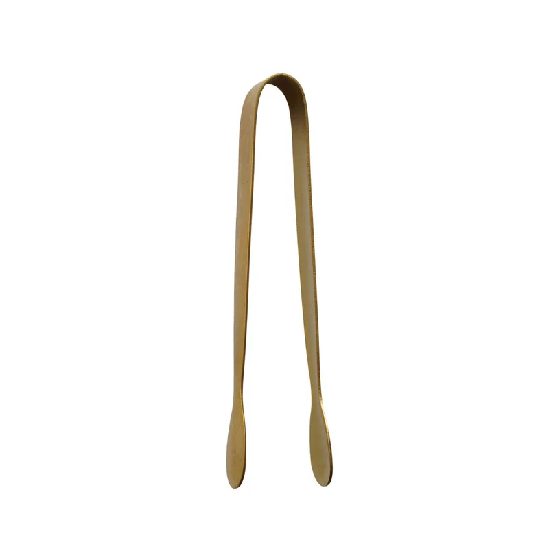 Stainless Steel Ice Tongs, Gold Finish