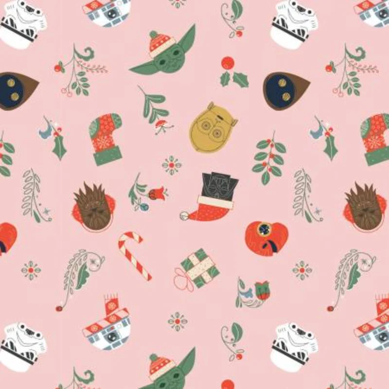 Star Wars: Festive Galaxy - Pink (1/4 Yard)