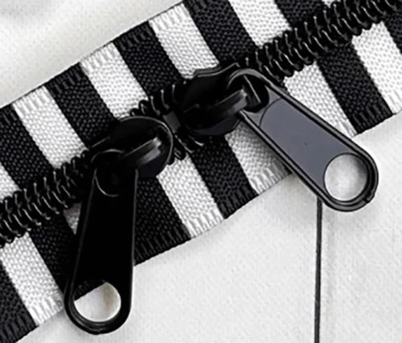 Stitch Supply CO: #5 30" Zipper-B/W Tape with Black