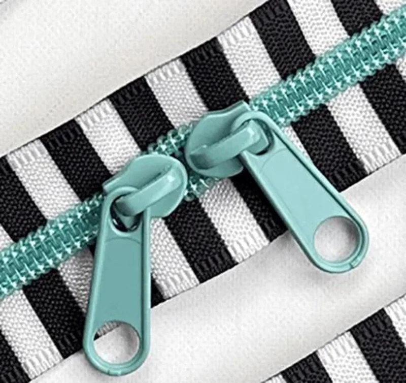 Stitch Supply CO: #5 30" Zipper-B/W Tape with Caribbean