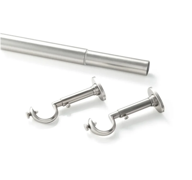 Stockbridge Curtain Rod, 102" - 144", Satin Nickel