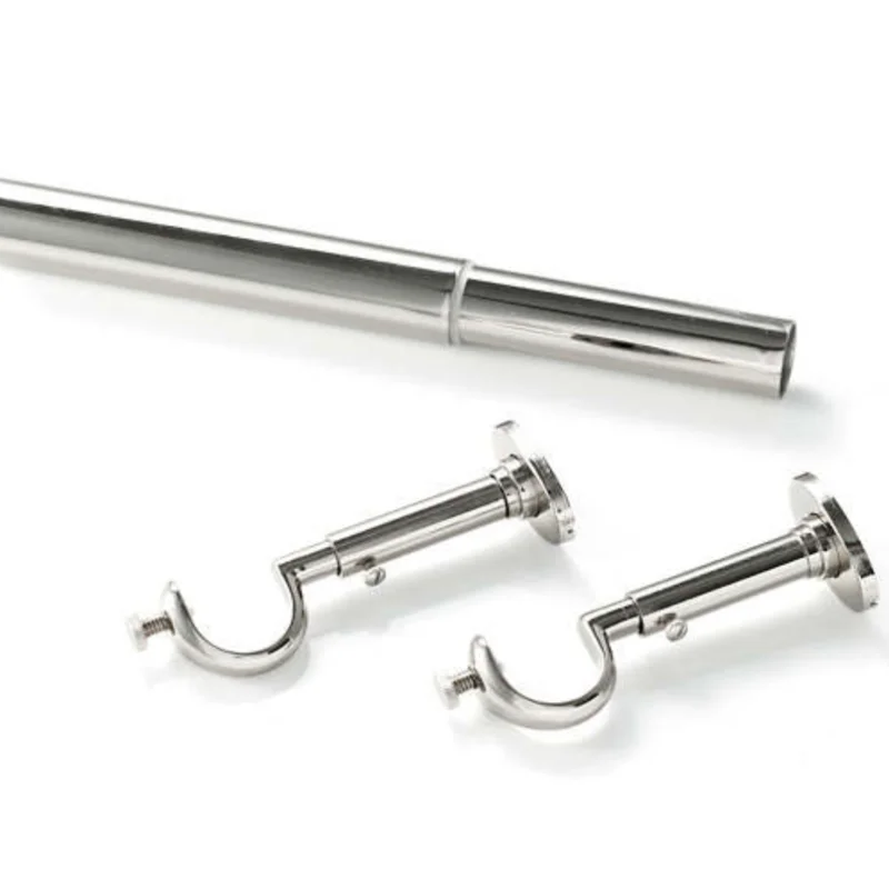 Stockbridge Curtain Rod - Polished Nickel, 3 Sizes