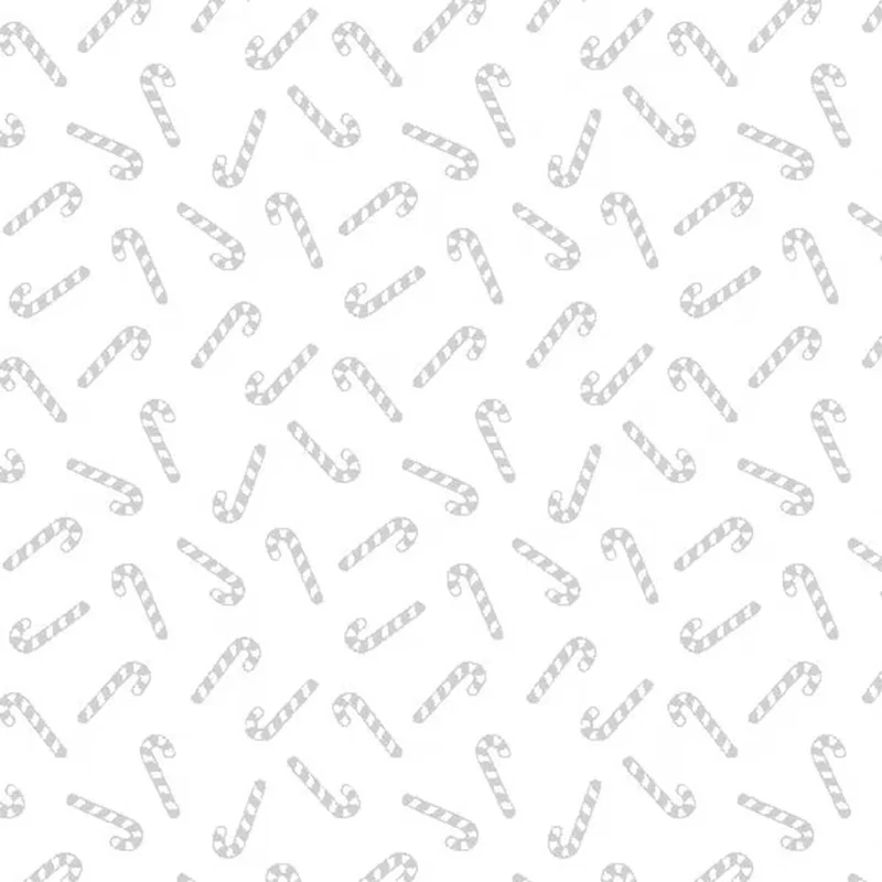 STOCKING STUFFER 2: Candy Cane Toss-White/White (1/4 Yard)