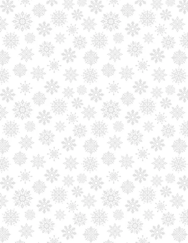 STOCKING STUFFER 2: Small Snowflakes-White/White (1/4 Yard)