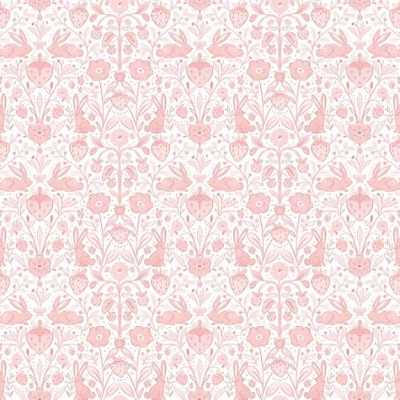 STRAWBERRY JAM: Easter Symmetry-White (1/4 Yard)