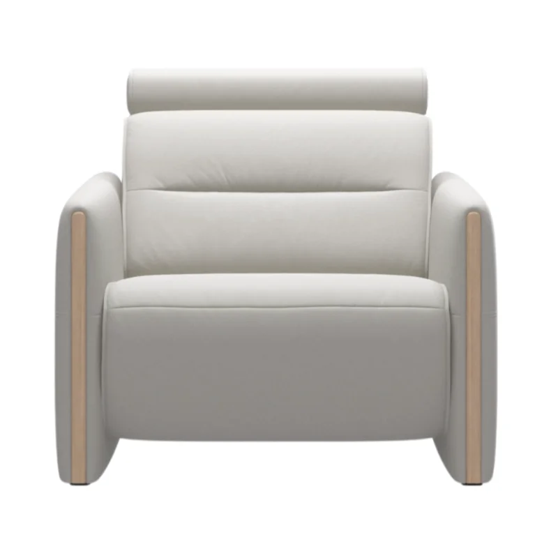 Stressless Emily Wood chair with Power, Paloma Light Grey/Oak