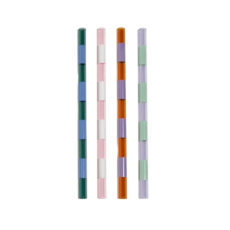 Striped Straws 4 Pack, Mixed