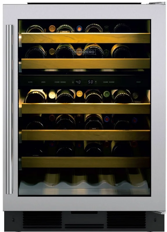 Sub-Zero - 23.875 Inch 46 Bottle Built In / integrated Wine Fridge Refrigerator in Stainless - UW-24/S/THRH Stainless