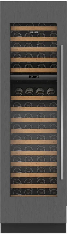Sub-Zero - 24 Inch 102 Bottle Built In / Integrated Wine Fridge Refrigerator in Panel Ready - DEC2450W/L Panel Ready