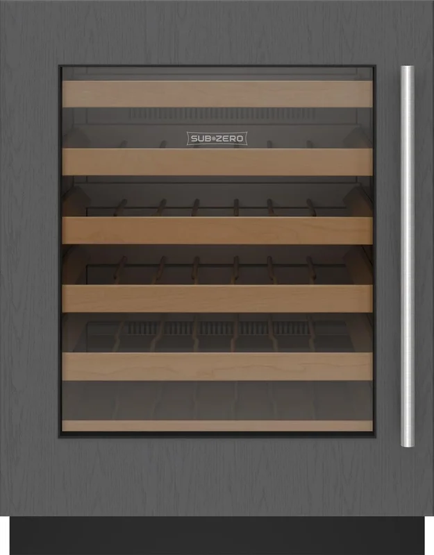 Sub-Zero - 24 Inch 42 Bottle Built In / Integrated Wine Fridge Refrigerator in Panel Ready - DEU2450W/ADA/L Panel Ready