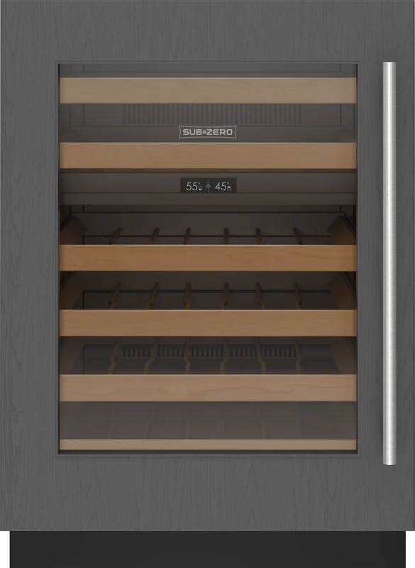 Sub-Zero - 24 Inch 42 Bottle Built In / Integrated Wine Fridge Refrigerator in Panel Ready - DEU2450W/L Panel Ready