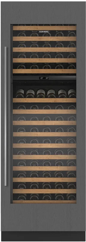 Sub-Zero - 30 Inch 146 Bottle Built In / Integrated Wine Fridge Refrigerator in Panel Ready - DEC3050W/R Panel Ready