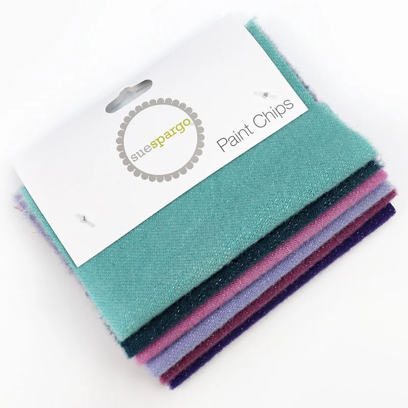 Sue Spargo SOLID PAINT CHIPS: Wool 5" Charm Pack-Before the Storm
