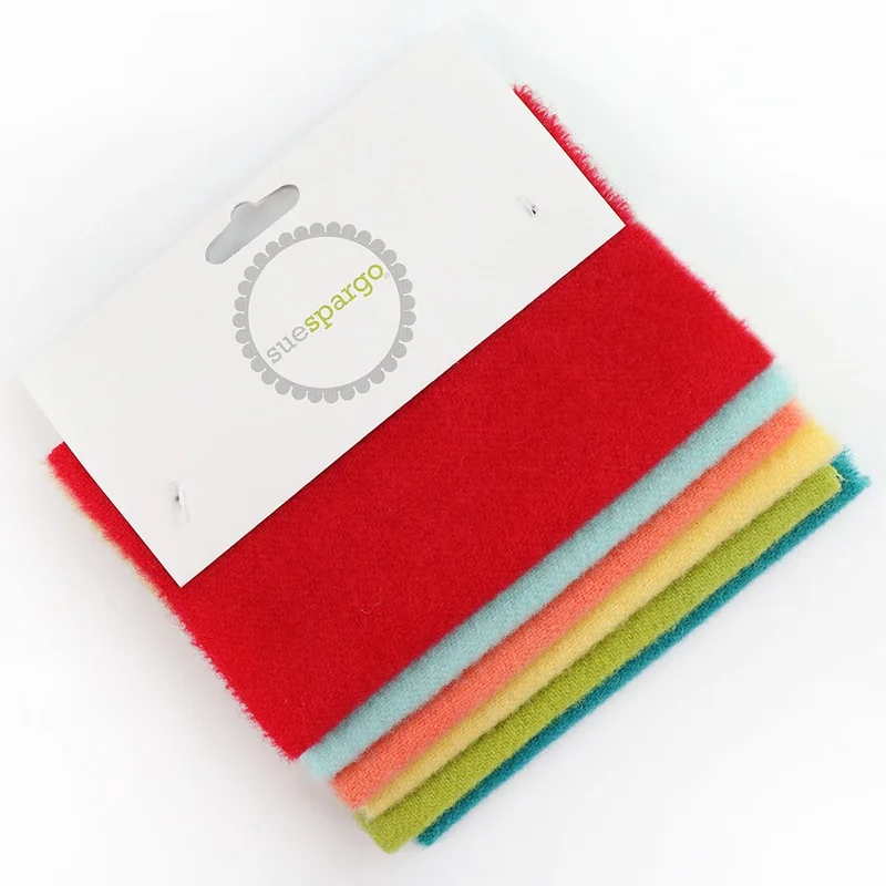 Sue Spargo SOLID PAINT CHIPS: Wool 5" Charm Pack-Mid Century