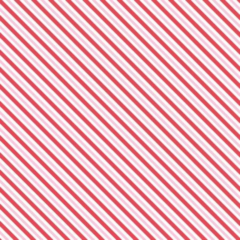 Sugar and Spice- Stripe in White (1/4 Yard)