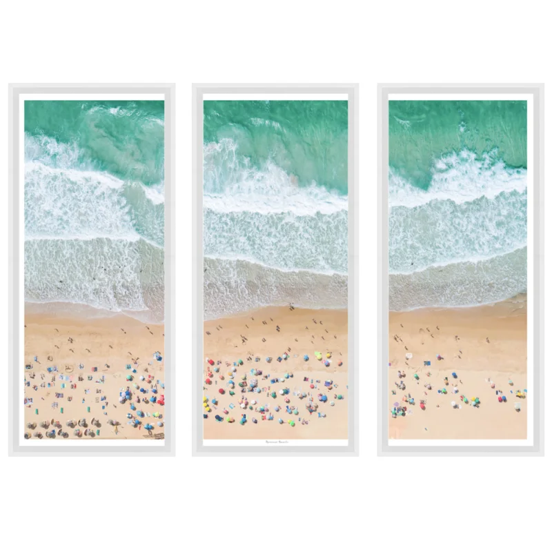Summer Beach Triptych, 71" x 50"
