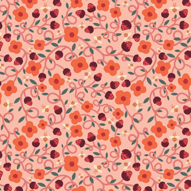SUMMER HOMESTEAD: Vibrant Vines (1/4 Yard)
