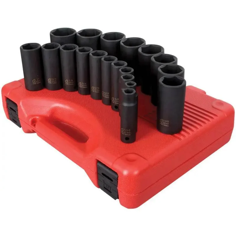 Sunex 1/2 Dr. 19 Pc. SAE Deep Impact Socket Set