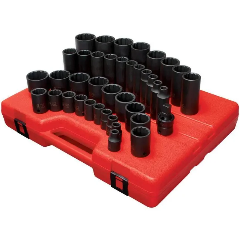 Sunex 1/2 in Dr. 12 Pt. 39 Pc. SAE Master Impact Socket Set