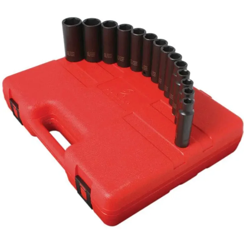 Sunex 1/2 in Dr. 14 Pc. Metric Deep Impact Socket Set