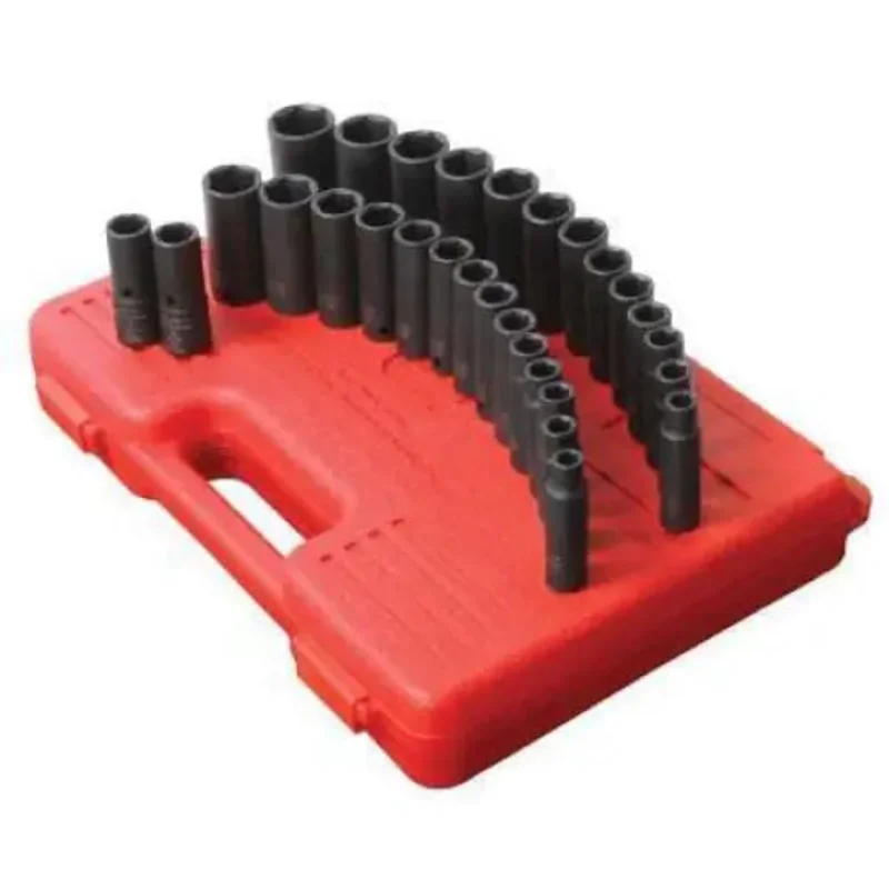 Sunex 1/2 in Dr. 29 Pc. SAE and Metric Master Double Deep Impact Socket Set