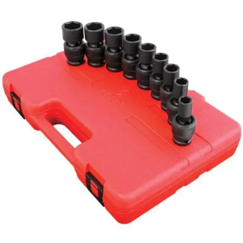 Sunex 1/2 in Dr. 9 Pc. SAE Universal Impact Socket Set