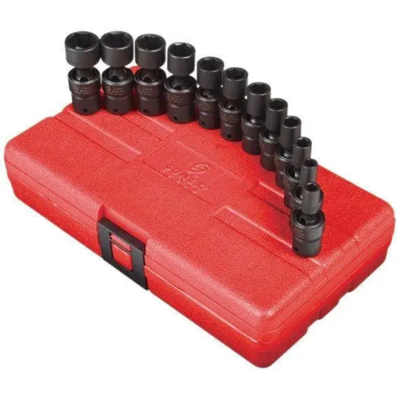 Sunex 1/4 in Dr. 12 Pc. Metric Universal Impact Socket Set