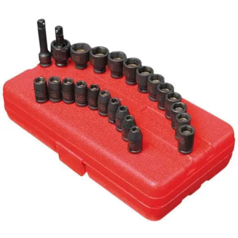 Sunex 1/4 in Dr. 23 Pc. SAE and Metric Master Magnetic Impact Socket Set